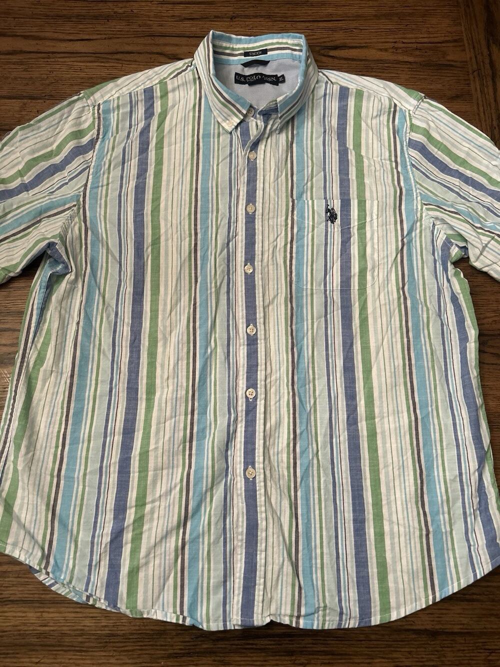 Mens U.S. Polo ASSN Short Sleeve Woven Shirt Size XL